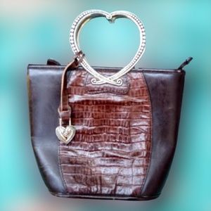 💜 Bag with Heart   8 ins. across  7 ins. down, perfect condition